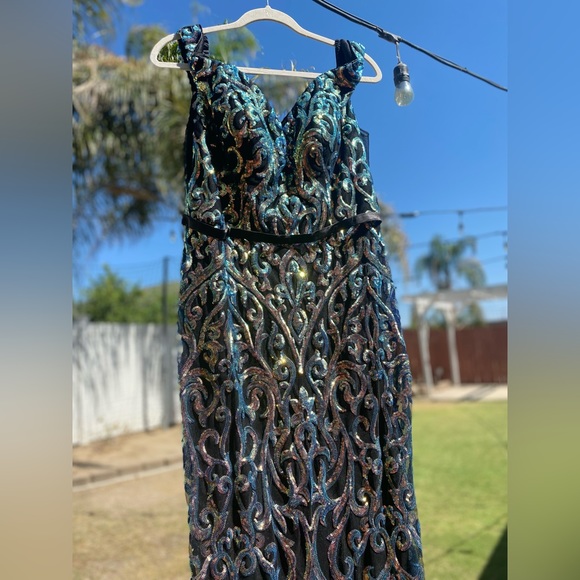 Orange and Teal dress - Picture 1 of 6